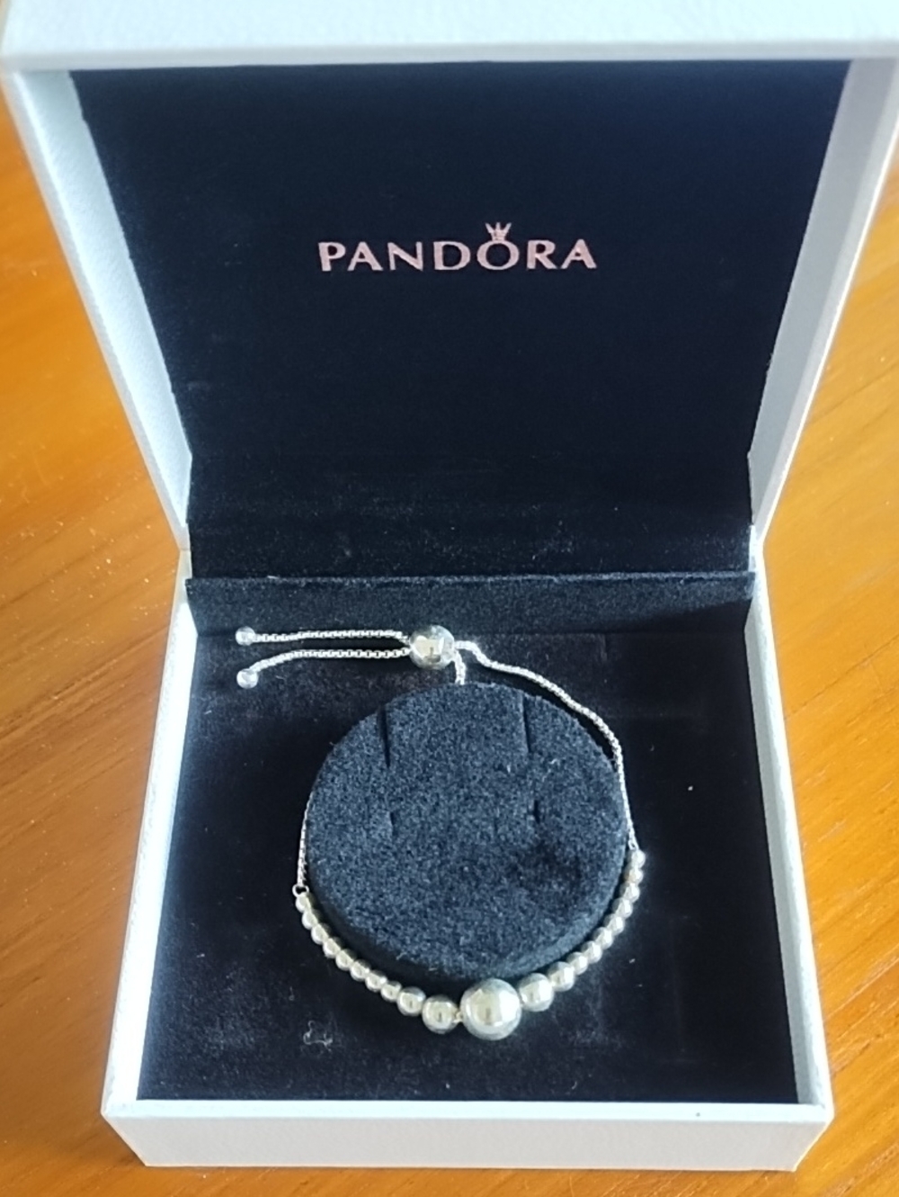 Pandora Sterling Silver Beaded Sliding Bracelet - Silver